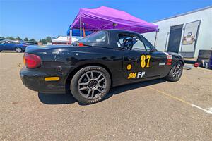 George Ellis' Spec Miata Mazda Miata and Mark Sargis' F Production Mazda Miata