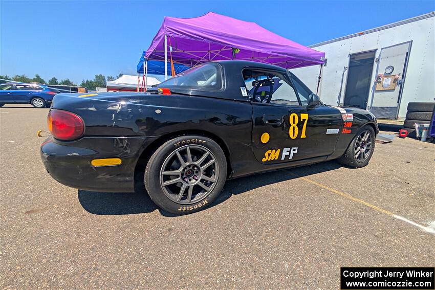 George Ellis' Spec Miata Mazda Miata and Mark Sargis' F Production Mazda Miata