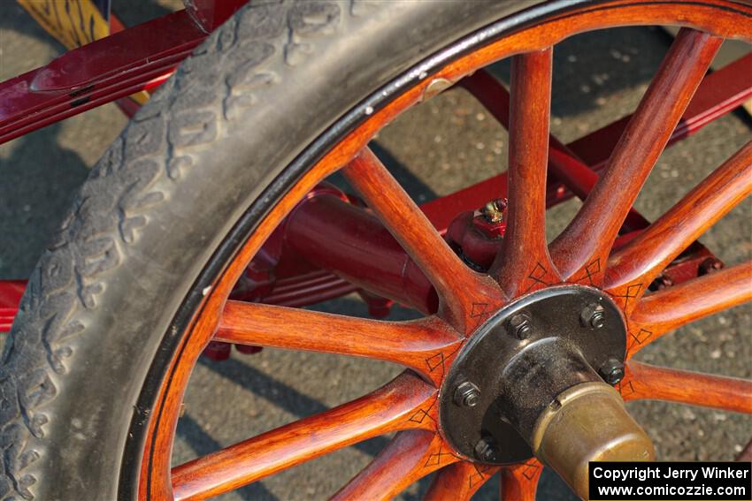 Wheel of Rudy Rathert's 1908 Cadillac