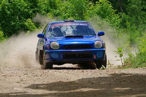 Jimmy Pelizzari / Bryce Proseus Subaru WRX on SS1, Camp 3 North.