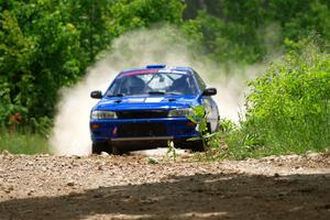 Connor Himes / Aleut Hatfield Subaru Impreza on SS1, Camp 3 North.