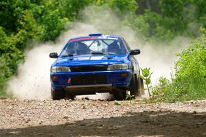Connor Himes / Aleut Hatfield Subaru Impreza on SS1, Camp 3 North.