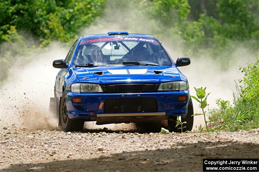 Connor Himes / Aleut Hatfield Subaru Impreza on SS1, Camp 3 North.