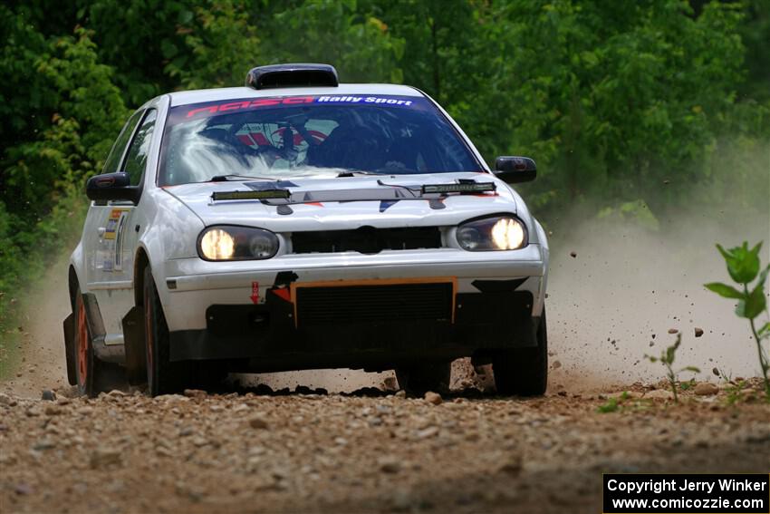 John Gusmano / Zack Goldstein VW GTI on SS1, Camp 3 North.