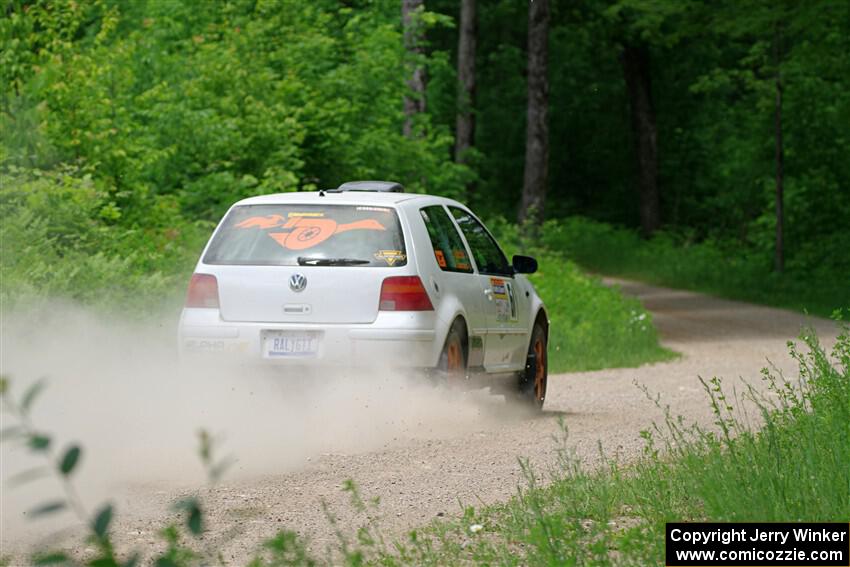 John Gusmano / Zack Goldstein VW GTI on SS1, Camp 3 North.