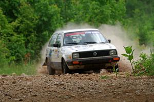 Heath Shively / Shanti Witt VW Golf on SS1, Camp 3 North.