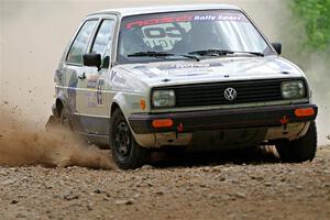 Heath Shively / Shanti Witt VW Golf on SS1, Camp 3 North.