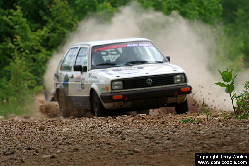 Heath Shively / Shanti Witt VW Golf on SS1, Camp 3 North.