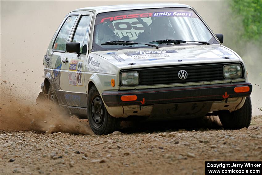 Heath Shively / Shanti Witt VW Golf on SS1, Camp 3 North.