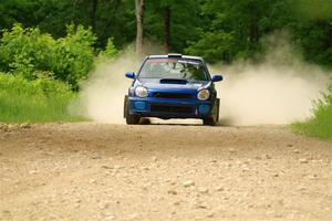 Jimmy Pelizzari / Bryce Proseus Subaru WRX on SS2, Skunk Creek.