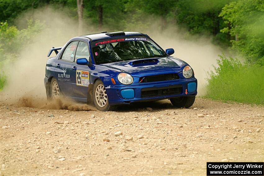 Jimmy Pelizzari / Bryce Proseus Subaru WRX on SS2, Skunk Creek.