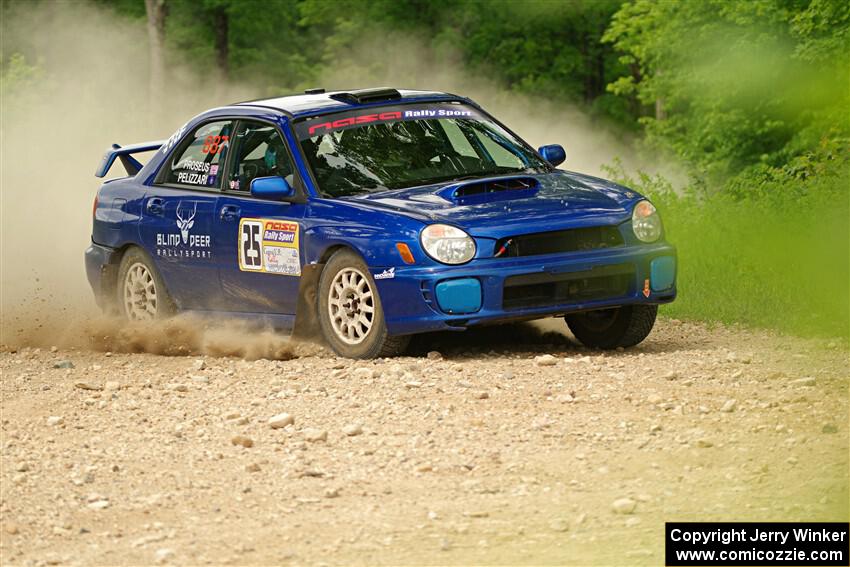 Jimmy Pelizzari / Bryce Proseus Subaru WRX on SS2, Skunk Creek.