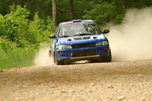 Connor Himes / Aleut Hatfield Subaru Impreza on SS2, Skunk Creek.