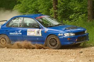 Connor Himes / Aleut Hatfield Subaru Impreza on SS2, Skunk Creek.