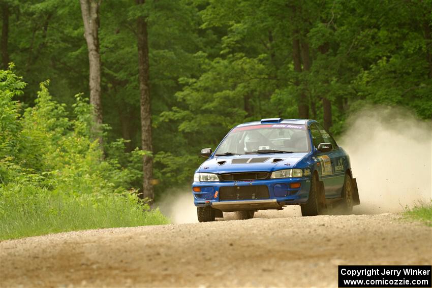 Connor Himes / Aleut Hatfield Subaru Impreza on SS2, Skunk Creek.