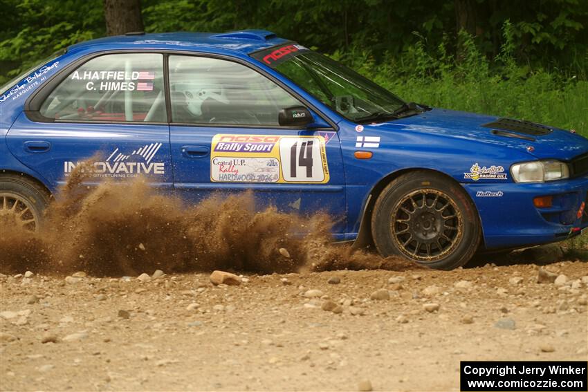 Connor Himes / Aleut Hatfield Subaru Impreza on SS2, Skunk Creek.
