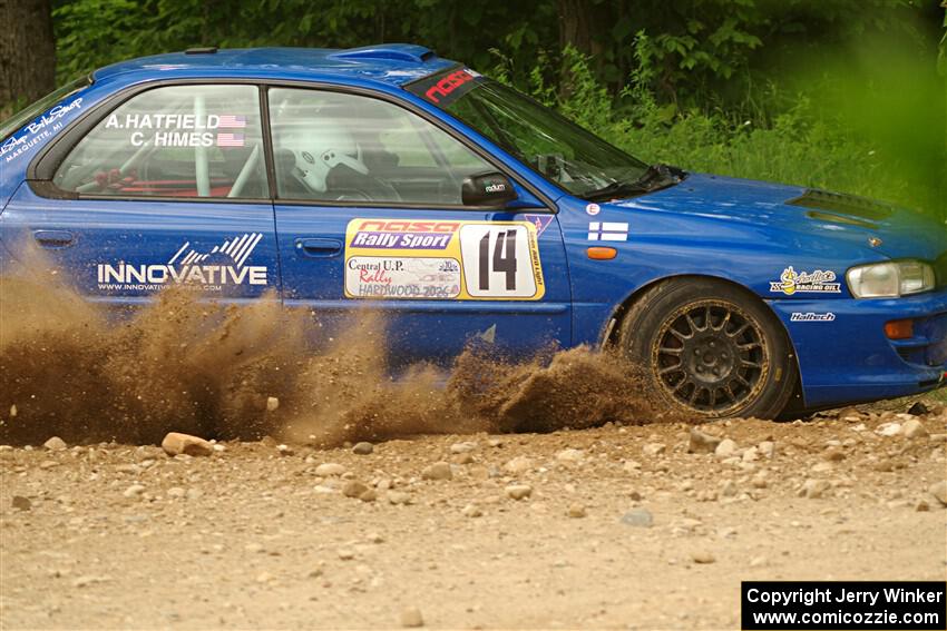 Connor Himes / Aleut Hatfield Subaru Impreza on SS2, Skunk Creek.