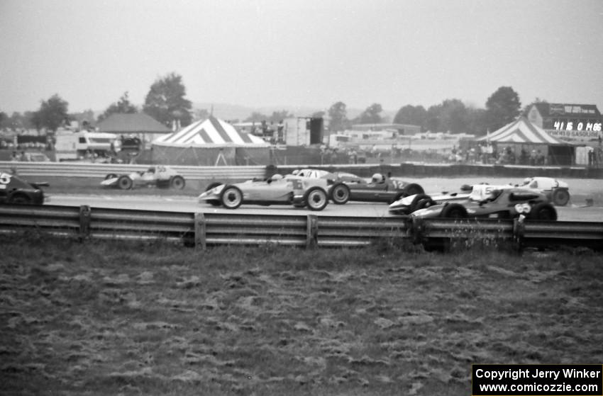 Formula Vee/440 race: First lap at turn 5.(4)