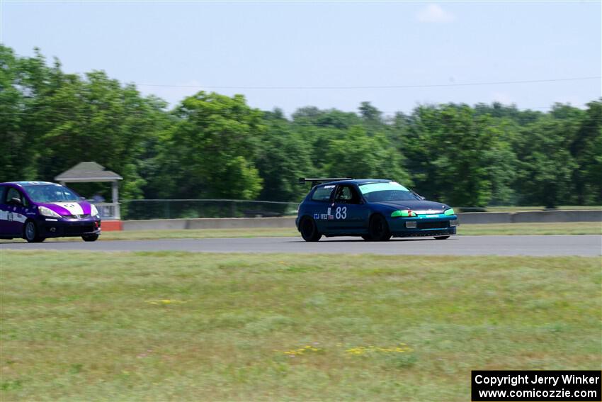 Mark Utecht's ITE-2 Honda Civic and Andrew Janssen's B-Spec Honda Fit
