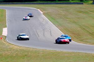 Chris Craft's, Kyle Greenhill's, Samantha Silver's, Shayne Sullivan's and Austin Pearce's Spec Miata Mazda Miatas