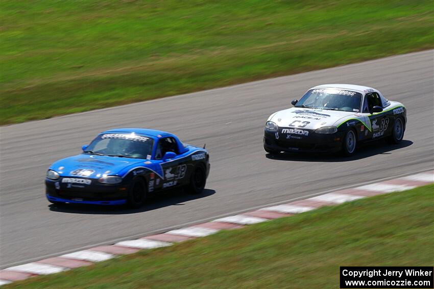 Kyle Greenhill's and Samantha Silver's Spec Miata Mazda Miatas
