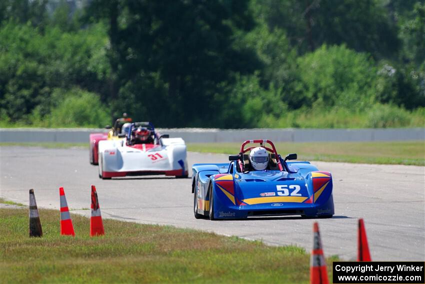 Maksim Belov's, Caleb Childs' and Reid Johnson's Spec Racer Ford 3s
