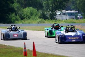 Jeff Beck's, Justin Elder's and Greg Eick's Spec Racer Ford 3s