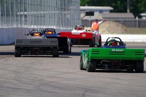 John Janssen's, Jeff Beck's, Justin Elder's and Greg Eick's Spec Racer Ford 3s
