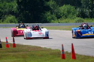 Maksim Belov's, Caleb Childs' and Reid Johnson's Spec Racer Ford 3s