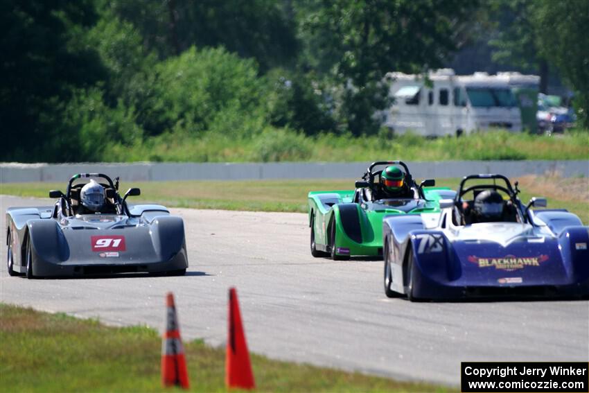 Jeff Beck's, Justin Elder's and Greg Eick's Spec Racer Ford 3s