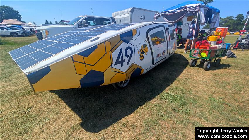 One of the cars competing in the Electrek Formula Sun Grand Prix.