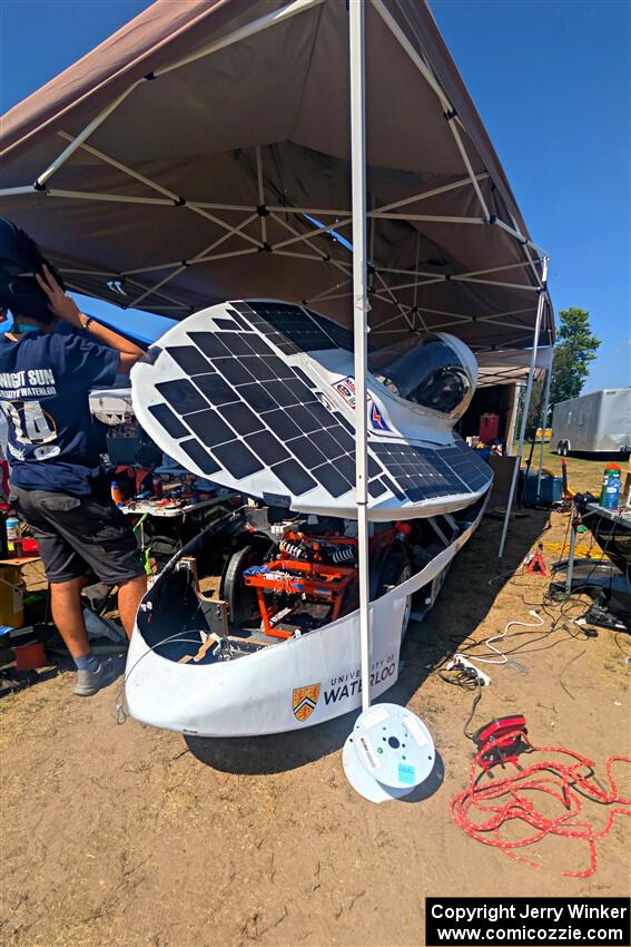 One of the cars competing in the Electrek Formula Sun Grand Prix.