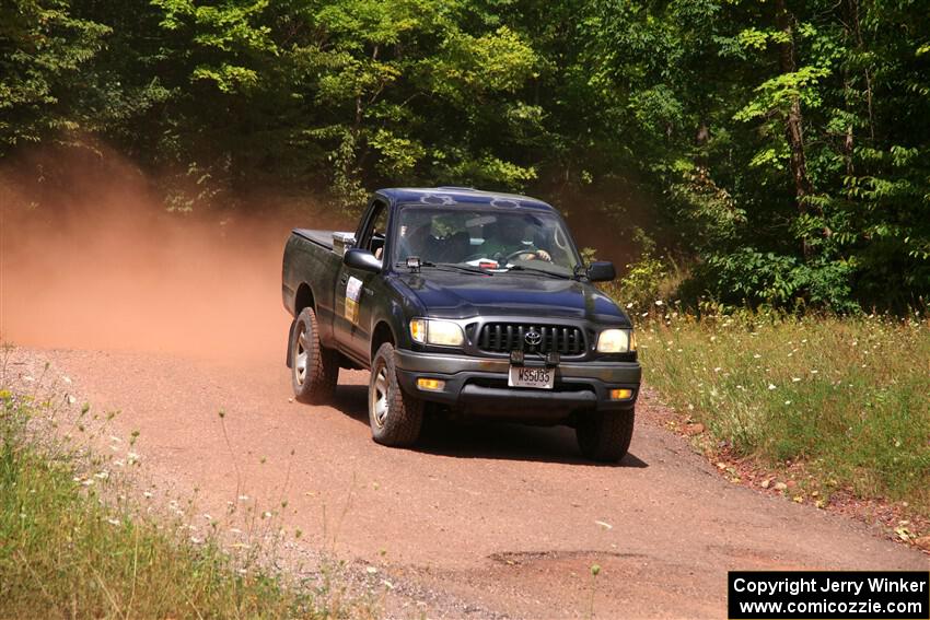 A Toyota Tacoma pickup sweeps SS2, Norway South I.