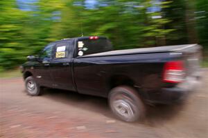 A Dodge Ram 2500 pickup sweeps SS3, Norway Home.