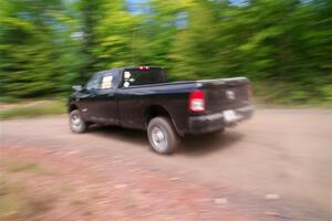 A Dodge Ram 2500 pickup sweeps SS3, Norway Home.