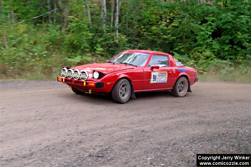 Colin Redner / Michael Claiborne Mazda RX-7 on SS3, Norway Home.