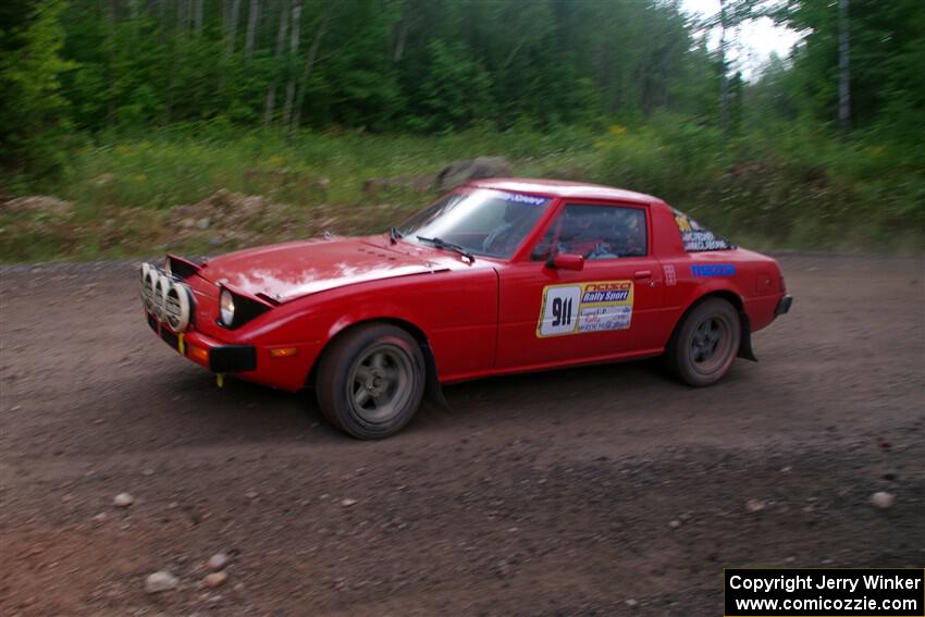 Colin Redner / Michael Claiborne Mazda RX-7 on SS3, Norway Home.