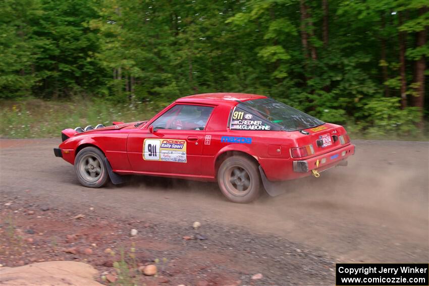 Colin Redner / Michael Claiborne Mazda RX-7 on SS3, Norway Home.