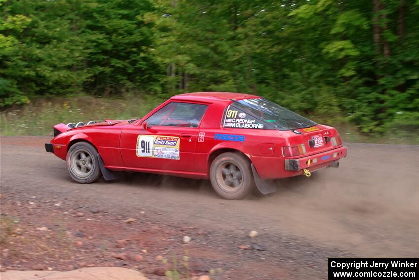 Colin Redner / Michael Claiborne Mazda RX-7 on SS3, Norway Home.