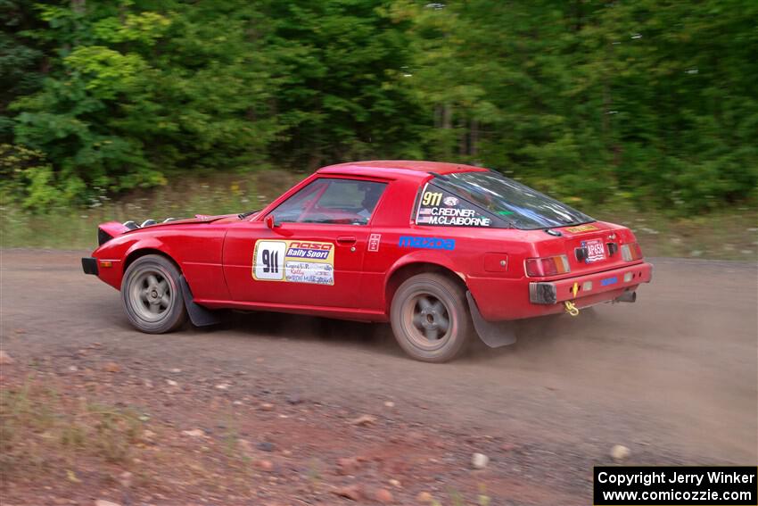 Colin Redner / Michael Claiborne Mazda RX-7 on SS3, Norway Home.