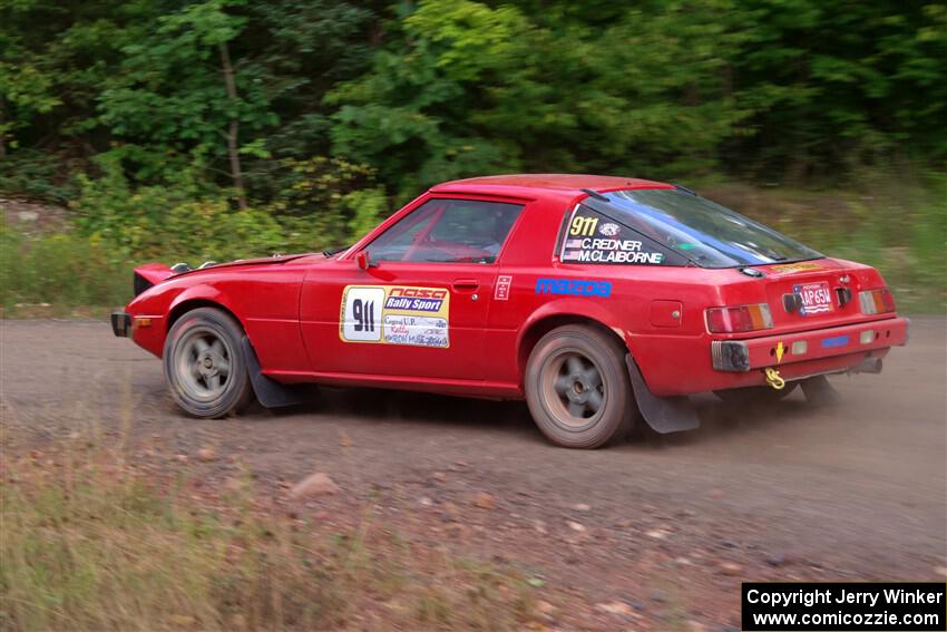 Colin Redner / Michael Claiborne Mazda RX-7 on SS3, Norway Home.