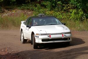 The '0' car, a Mitsubishi Eclipse GSX, on SS5, Norway South II.