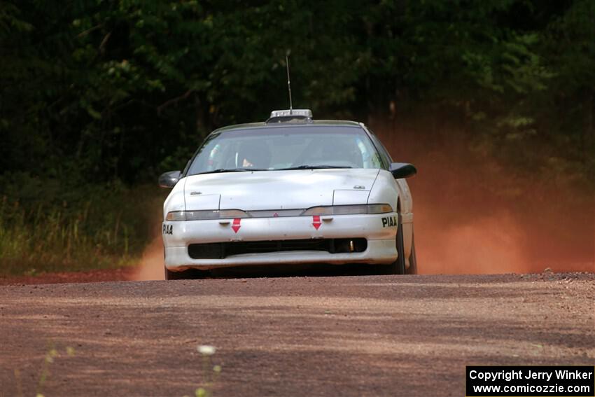 The '0' car, a Mitsubishi Eclipse GSX, on SS5, Norway South II.
