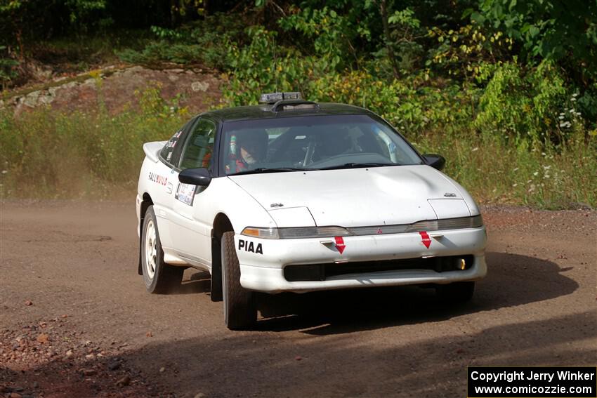 The '0' car, a Mitsubishi Eclipse GSX, on SS5, Norway South II.