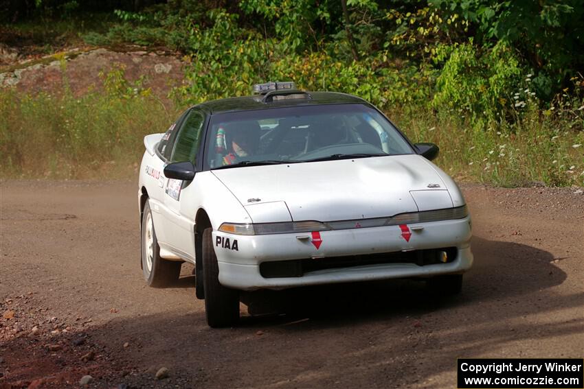 The '0' car, a Mitsubishi Eclipse GSX, on SS5, Norway South II.