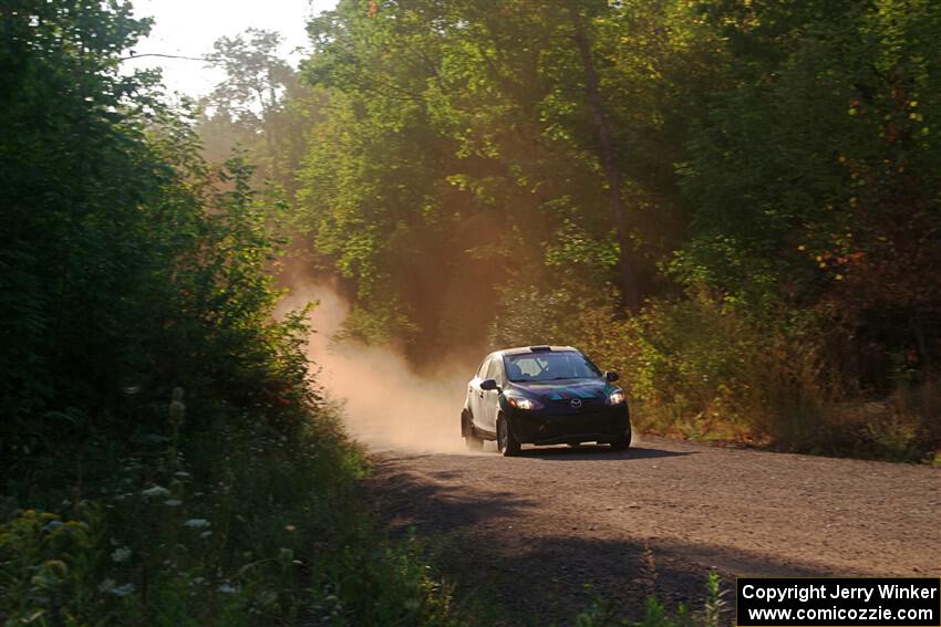Matt Wolfe / Cray Dumeah Mazda 2 on SS6, Norway North.