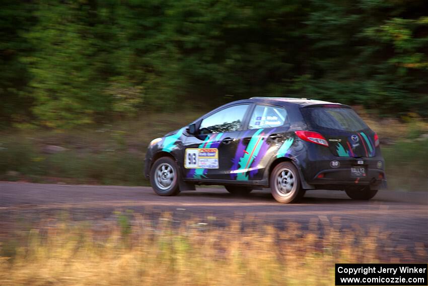 Matt Wolfe / Cray Dumeah Mazda 2 on SS6, Norway North.