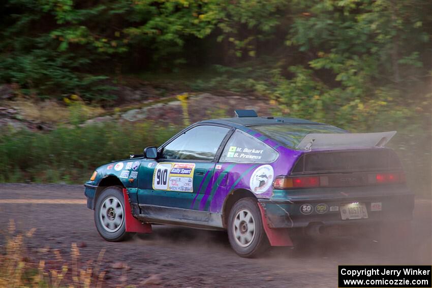Maegan Burkart / Bryce Proseus Honda CRX Si on SS6, Norway North.