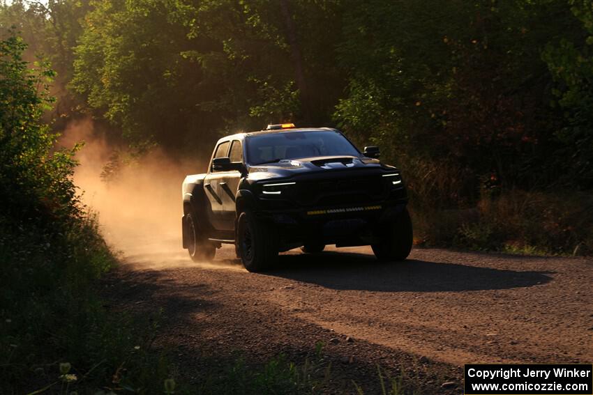 A RAM 1500 pickup sweeps SS6, Norway North.