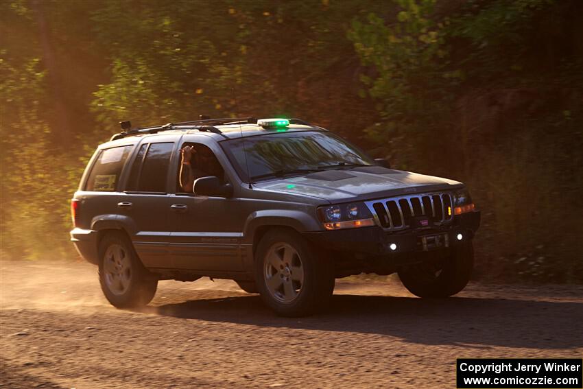 A Jeep Grand Cherokee sweeps SS6, Norway North.